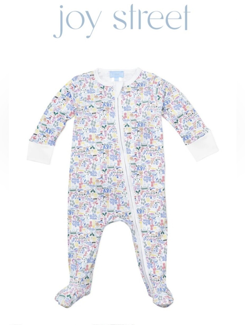 Joy Street Baby Vail Colorado Zip One Piece 100% Pima Cotton 0-3 M